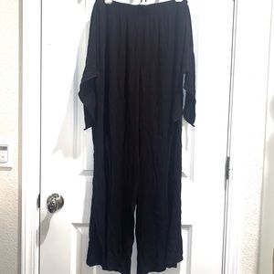 Black Soft Womens Pants by Kona Sol Size Medium Long Pleated Homme Pants Bottoms